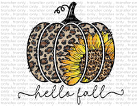 Fall Leopard Pumpkin - Waterslide, Sublimation Transfers