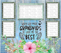 Grandkids Best - Add Your Own Photos - Sublimation Tumbler Wrap