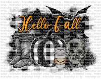 Dark Hello Fall - Waterslide, Sublimation Transfers