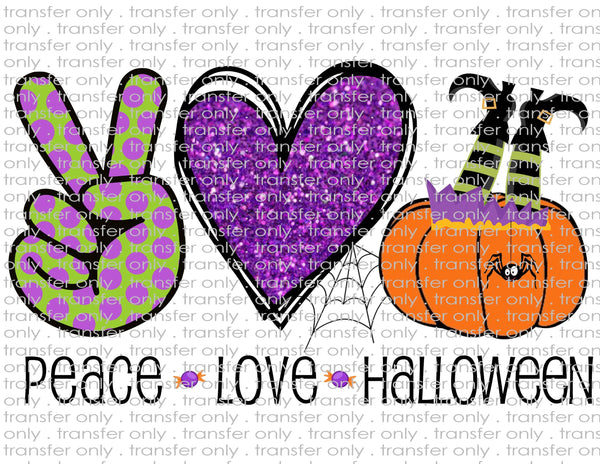 Peace Love Halloween - Waterslide, Sublimation Transfers