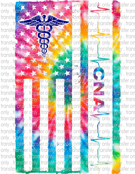 CNA Flag Tie Dye - Waterslide, Sublimation Transfers