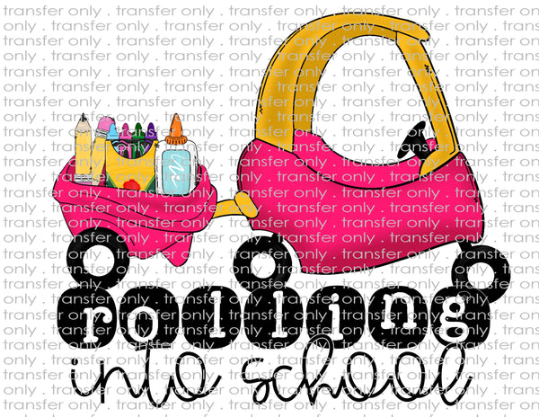 Pink Rolling Into School - Waterslide, Sublimation Transfers