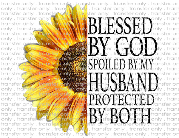 Protected by God and Husband - Waterslide, Sublimation Transfers