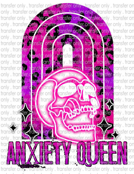 Anxiety Queen - Waterslide, Sublimation Transfers