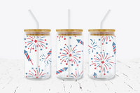 Fireworks - 16 oz Libbey Glass Can Wrap