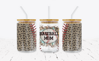 Baseball Mom - 16 oz Libbey Glass Can Wrap