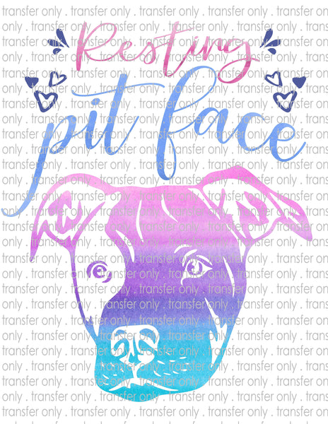 Resting Pit Face - Waterslide, Sublimation Transfers