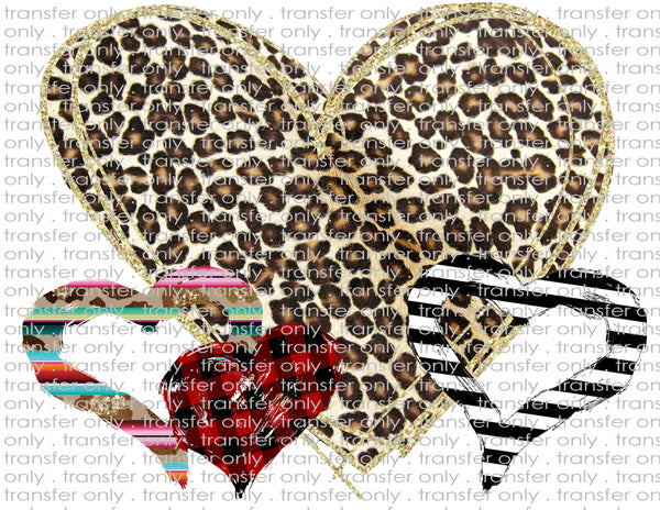 Valentine Hearts - Waterslide, Sublimation Transfers