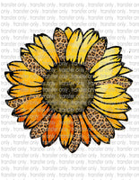 Leopard Sunflower - Waterslide, Sublimation Transfers