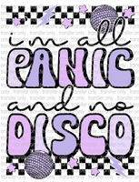 All Panic & No Disco - Waterslide, Sublimation Transfers