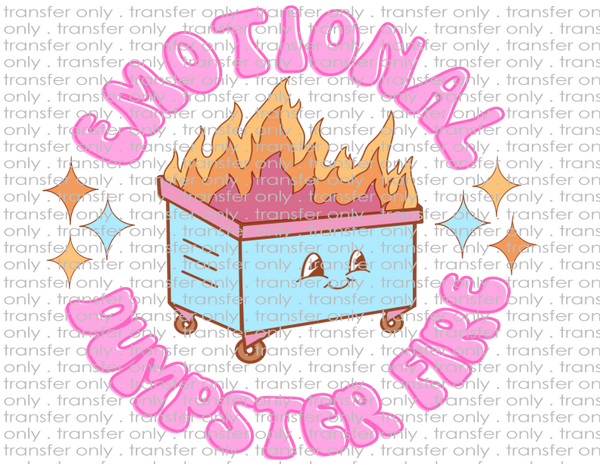 Emotional Dumpster Fire - Waterslide, Sublimation Transfers