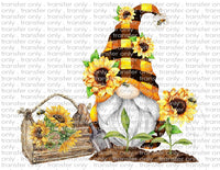 Garden Gnome with Sunflowers - Waterslide, Sublimation Transfers