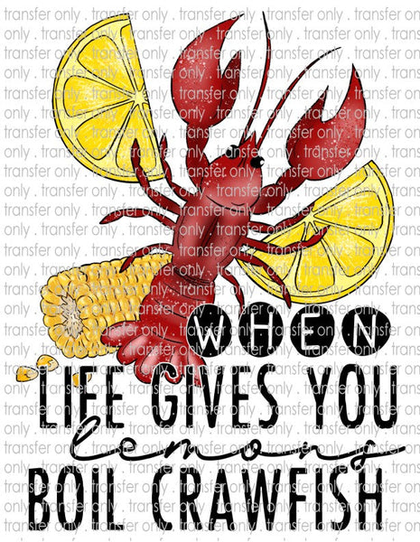 When Life Gives You Lemons Boil Crawfish - Waterslide, Sublimation Transfers