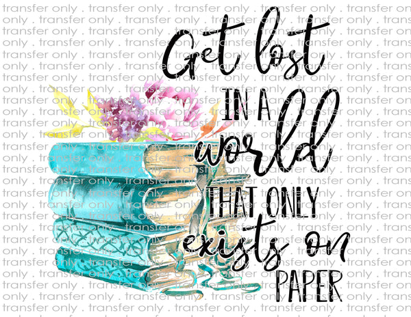 Get Lost in Books - Waterslide, Sublimation Transfers