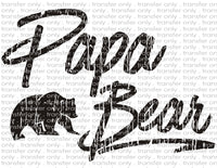 Papa Bear - Waterslide, Sublimation Transfers