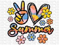Peace Love Summer - Waterslide, Sublimation Transfers