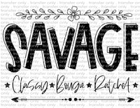 Savage Bougie Rachet - Waterslide, Sublimation Transfers