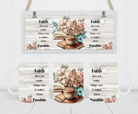 Faith - Coffee Mug Wrap - Sublimation Transfers