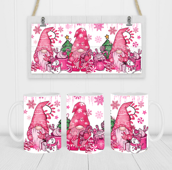 Christmas Gnomes - Coffee Mug Wrap - Sublimation Transfers