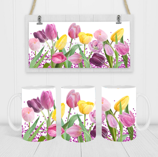 Tulips - Coffee Mug Wrap - Sublimation Transfers