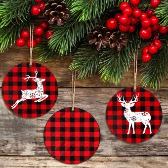 Buffalo Christmas Plaid - Ornament Blanks