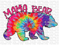 Mama Bear Tie Dye - Waterslide, Sublimation Transfers