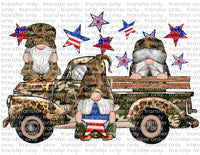 Patriotic Camo Gnomes - Waterslide, Sublimation Transfers