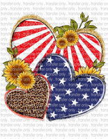 America Hearts - Waterslide, Sublimation Transfers