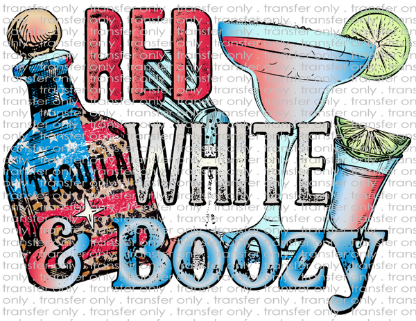 Red White & Boozy - Waterslide, Sublimation Transfers