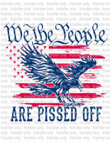 We the People Eagle - Waterslide, Sublimation Transfers