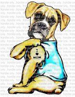 Boxer Tattoo - Love Mom - Waterslide, Sublimation Transfers