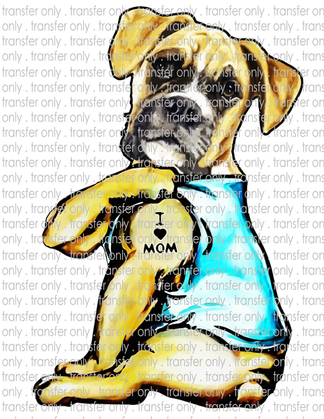 Boxer Tattoo - Love Mom - Waterslide, Sublimation Transfers