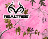Genuine, Licensed RealTree - RIBBON PINK - Camouflage  - Printed Pattern Vinyl - Decal or HTV