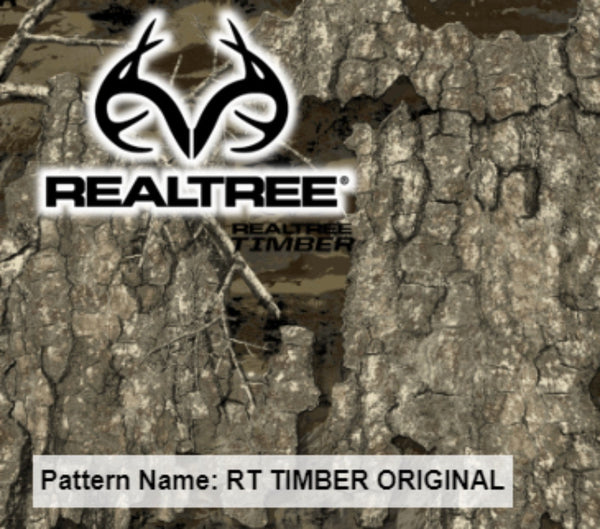Genuine, Licensed RealTree - TIMBER - Camouflage  - Printed Pattern Vinyl - Decal or HTV