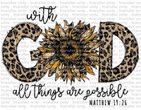 With God All Things Are Possible - Waterslide, Sublimation Transfers