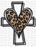 Leopard Cross - Waterslide, Sublimation Transfers