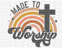 Made to Worship - Waterslide, Sublimation Transfers