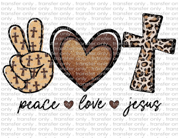 Peace Love Jesus - Waterslide, Sublimation Transfers