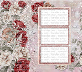 3 Image - Roses - Add Your Own Photos - Sublimation Tumbler Wrap