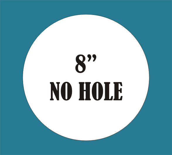 8" No Hole - Metal Sublimation Sign Blanks