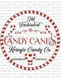 Candy Cane Company - Round Sign Design - Sublimation