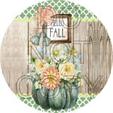 Fall Pumpkin - Round Sign Design - Sublimation