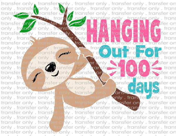 100 Days Sloth - Waterslide, Sublimation Transfers