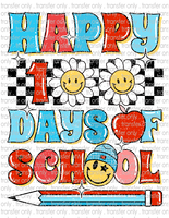 100 Days of School - Waterslide, Sublimation Transfers