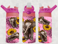 Elephant & Sunflowers - 12 oz Tumbler Wrap Sublimation Transfers