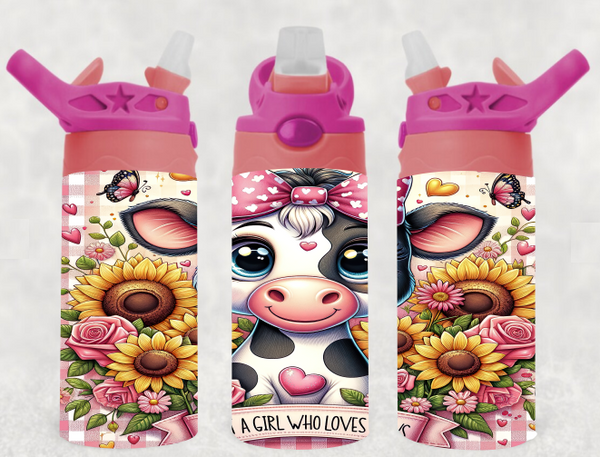 Just A Girl Who Loves Cows - 12 oz Tumbler Wrap Sublimation Transfers