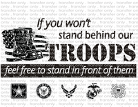 Stand Behind Our Troops - Waterslide, Sublimation Transfers