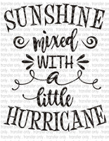 Sunshine & Hurricane - Waterslide, Sublimation Transfers