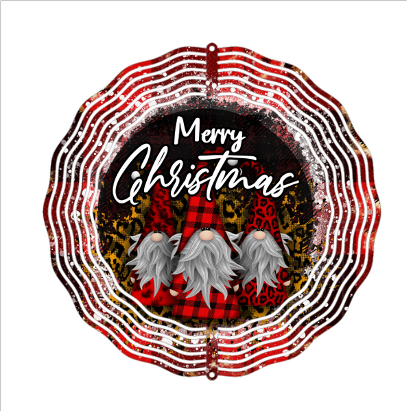 Merry Christmas Gnomes - Wind Spinner - Sublimation Transfers