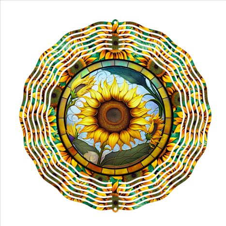 Sunflower - Wind Spinner - Sublimation Transfers